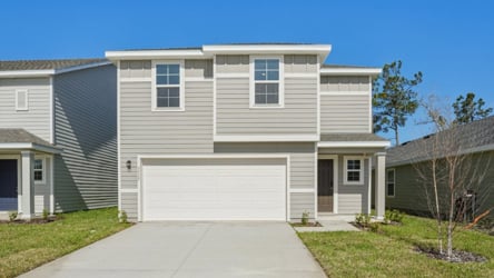 A house with a garage.