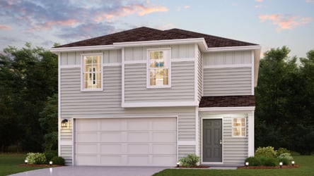 A house with a garage.