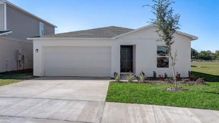 A house with a garage.