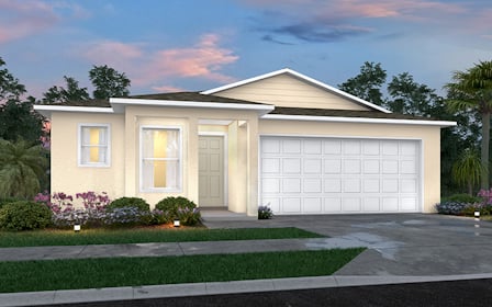 The 1246 Block Elevation B at Lehigh Acres West