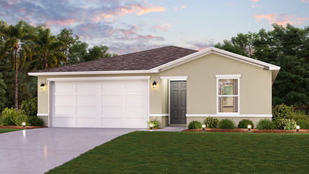 A house with a lawn.