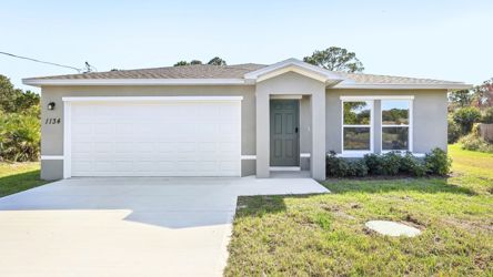 A house with a garage.