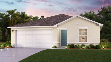 A house with a driveway.