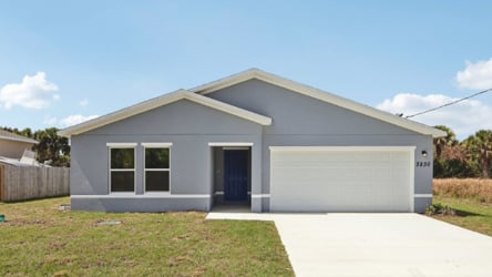 A house with a garage.