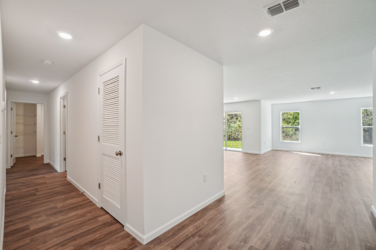 A room with white doors.