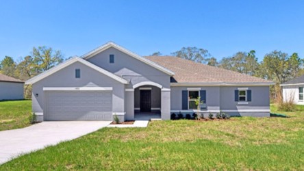 A house with a garage.