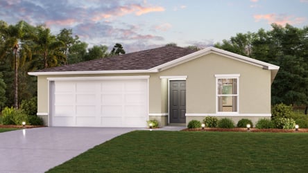 A house with a lawn.