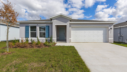 A house with a driveway.
