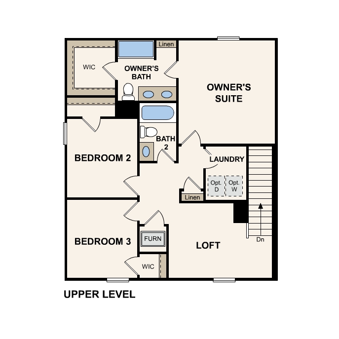 Second Floor of Lynford Floor Plan