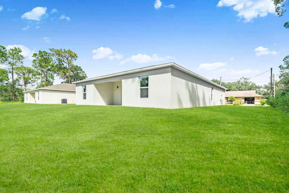 A house with a large yard.