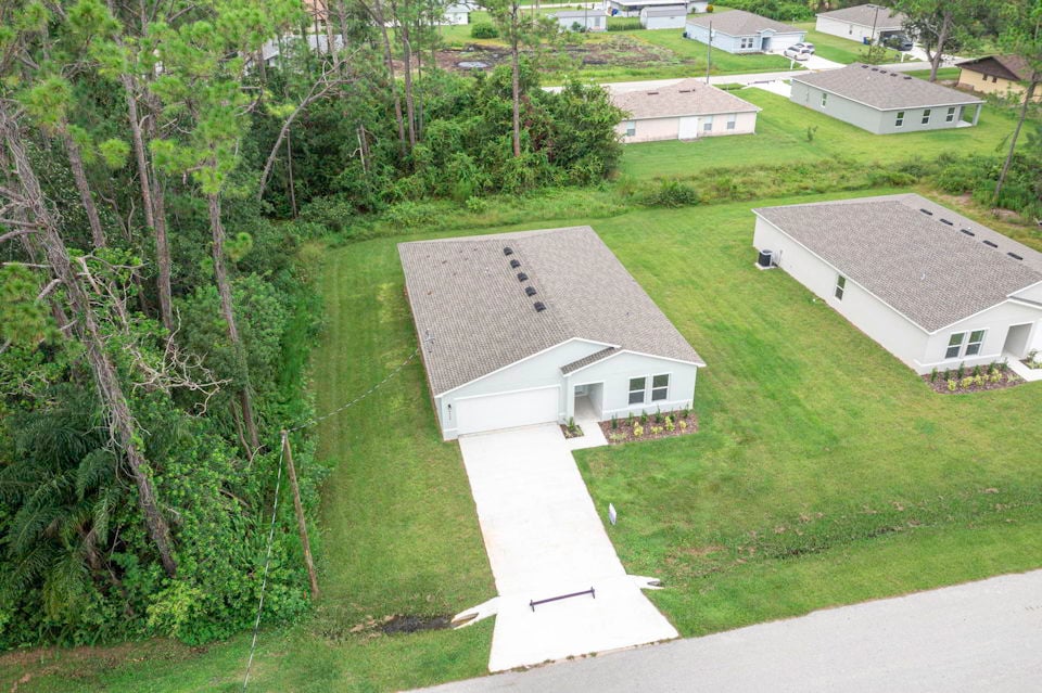 A house in a grassy area.
