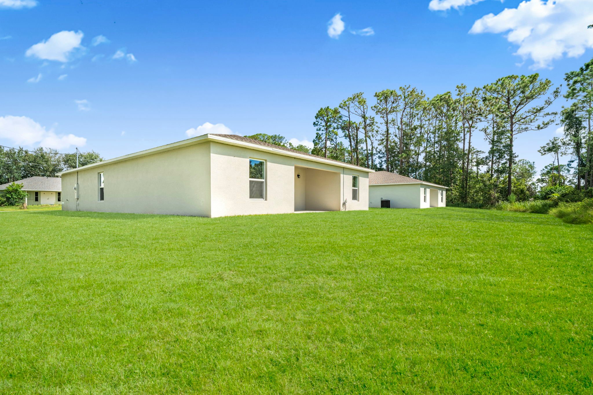 A house with a large yard.