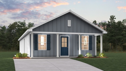 A house with a driveway.