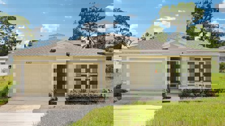 A house with a garage.