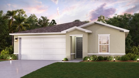 A house with a lawn.