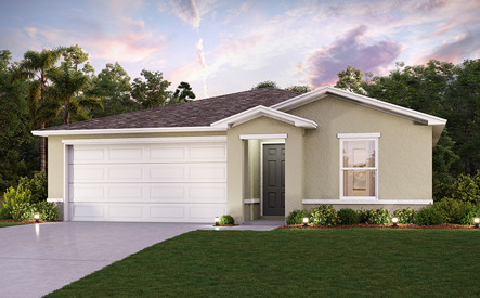Sumter Villas single-family one-story stucco render Alton Elevation B in Bushnell FL
