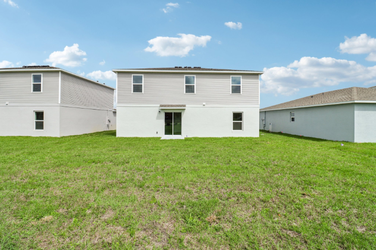 A group of white buildings.