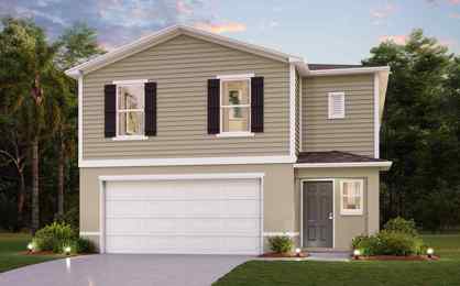 Sumter Villas single-family one-story stucco render Mayfield Elevation A in Bushnell FL