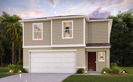 Sumter Villas single-family one-story stucco render Mayfield Elevation B in Bushnell FL