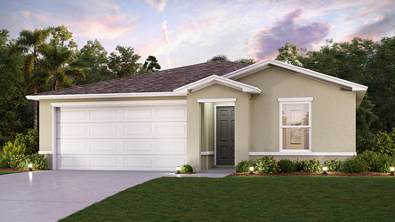 A house with a lawn.