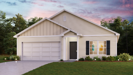 A house with a lawn with American Gothic House in the background.
