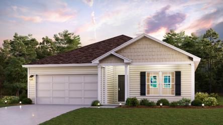 A house with a lawn in front of it.