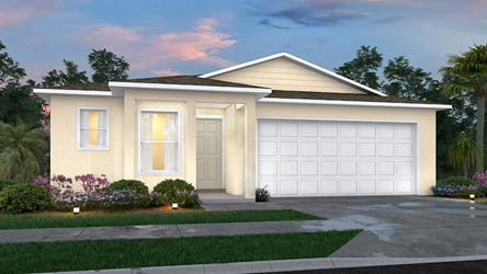 A house with a garage.