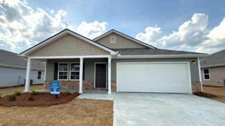 A house with a garage.