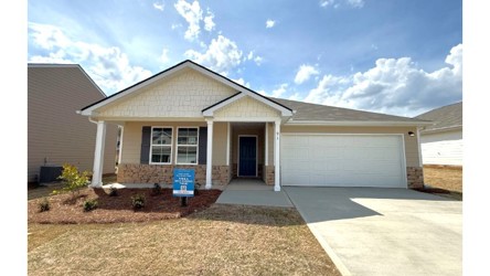 A house with a garage.