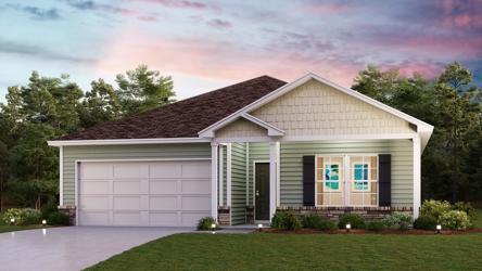 A house with a garage.