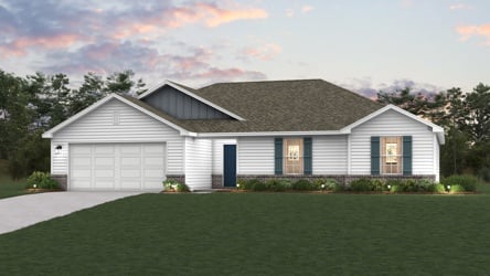 A house with a lawn.