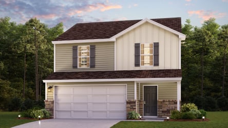 A house with a garage.