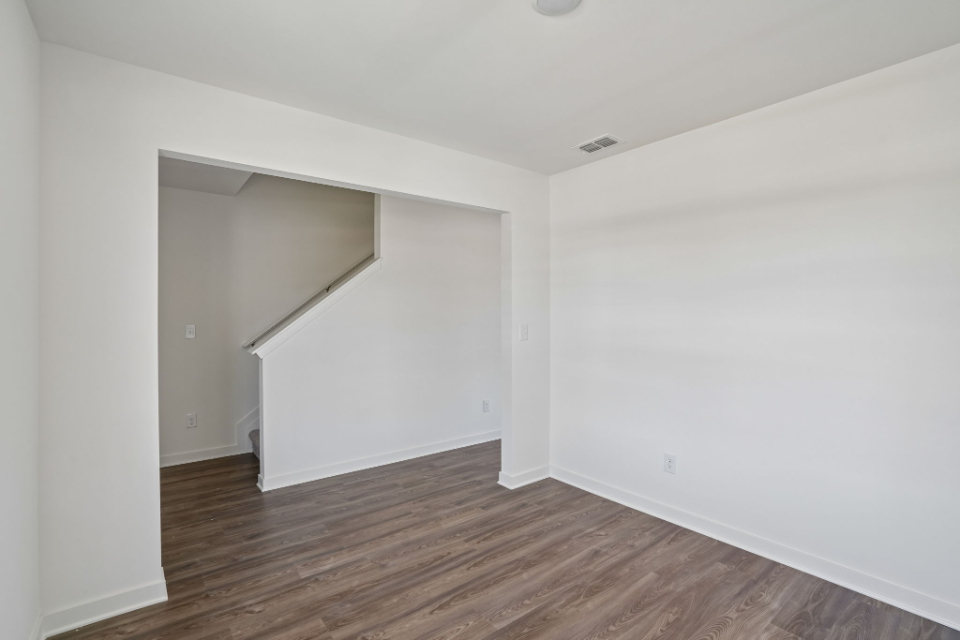 A room with white walls.