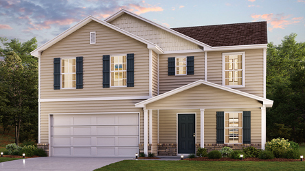 A house with a garage.