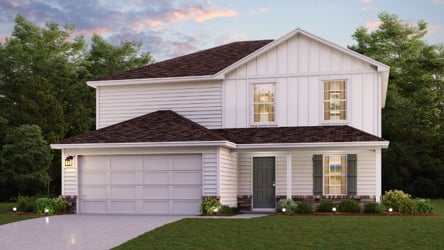 A house with a garage.