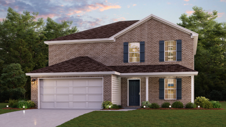 A house with a garage.