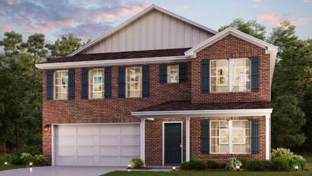 A house with a garage.