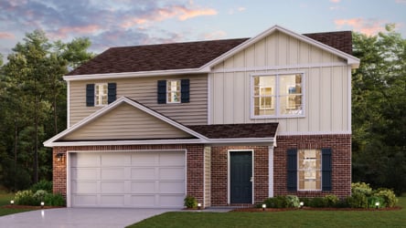 A house with a garage.