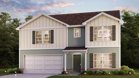 A house with a garage.