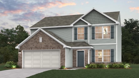 A house with a garage.