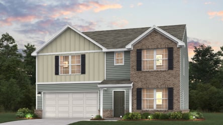 A house with a garage.