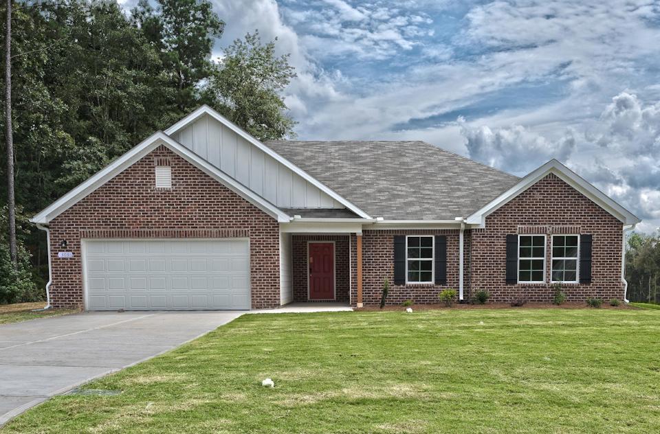 A house with a garage.