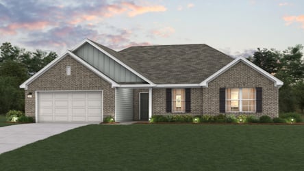 A house with a lawn.