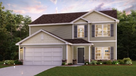 A house with a garage.