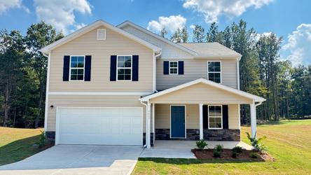 A house with a garage.