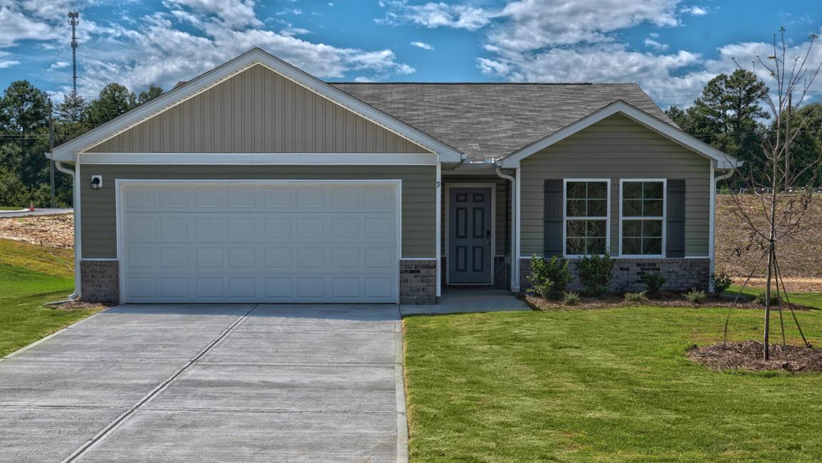 A house with a garage.