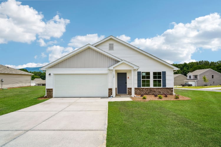 A house with a garage.