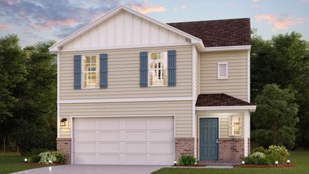 A house with a garage.