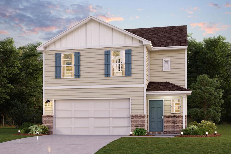 A house with a garage.