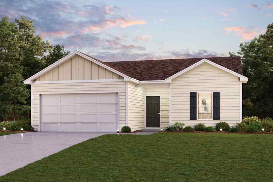A house with a garage.